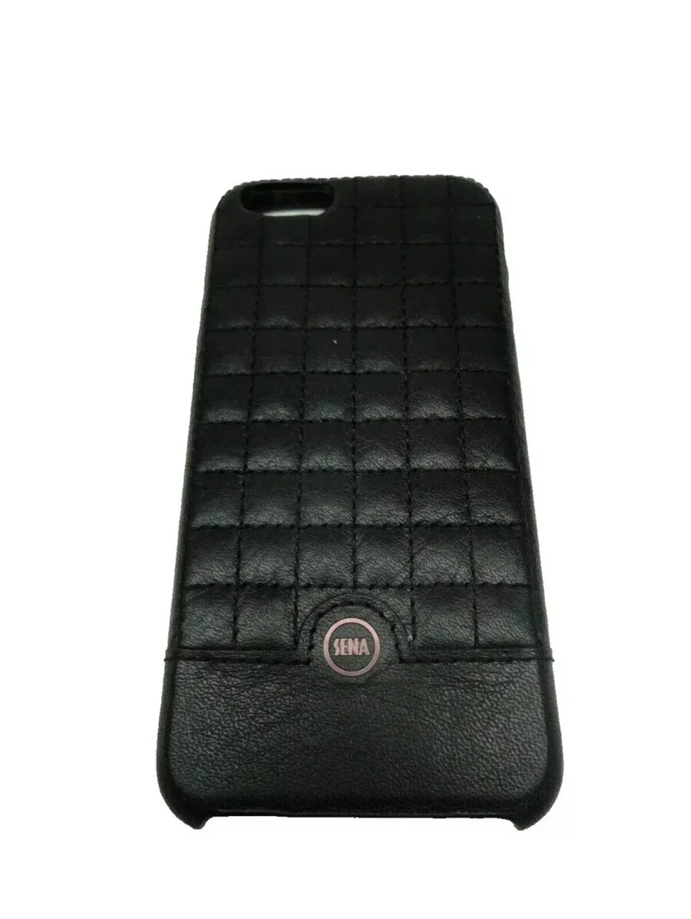 Sena Isa Quilted Snap On Black Leather phone Case for iPhone 6, 6S, 7 & 8